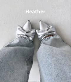 リボンフラットパンプス M Heather シルバーのサムネイル