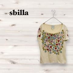 シビラ【M】半袖シャツ サマーニット 刺繍レース レトロ 個性的 ヴィンテージ