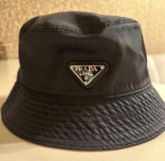 PRADA ブラック バケットハット ノベルティ - メルカリ