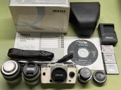 美品　PENTAX　Q7 ホワイト　交換レンズ　レザーケース付のサムネイル