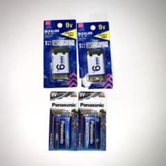 パナソニック　エボルタNEO 9V アルカリ乾電池　2本　＋　ダイソー2本のサムネイル