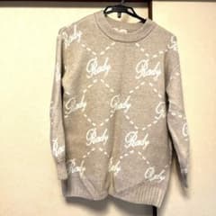 Ready ロゴ入り長袖ニットセーター ベージュのサムネイル