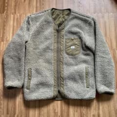 メンズ Sサイズ Leeリバーシブルボアフリースブルゾン カーキのサムネイル