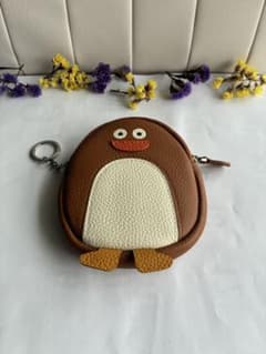 ペンギンモチーフ 本革コインケース ストラップ付のサムネイル