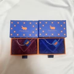 【新品】ヒポポタマス ハンドタオル ペアセット レッド ブルーのサムネイル