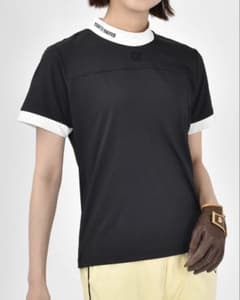 CUARTO UNITED レディースゴルフシャツ L 黒のサムネイル
