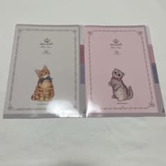 Miki Takei mondo 猫イラスト A5クリアファイル 2種セット