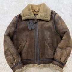 SCHOTT 希少サイズ42 B-3 ムートンジャケット 羊革 USA製ブラウン