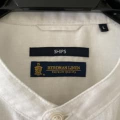 美品 SHIPS バンドカラーシャツ ショートスリーブのサムネイル