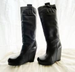 RickOwens 희귀 사이즈 39 1/2 웨지 롱 부츠