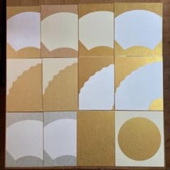 ❶大色紙まとめ売り12枚セット　金潜紙　27cm×24cm押絵　ちぎり絵　貼り絵のサムネイル