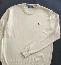 【美品】POLO（B C S）スプリングセーター　L　白　ユニセックス