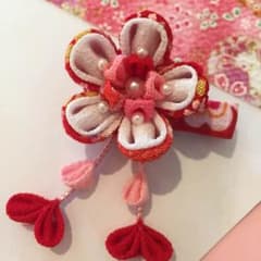 ベビークリップ♡お雛祭りにぴったり つまみ細工のサムネイル