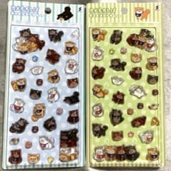 忠犬もちしば　ぷっくりシール　2種セット