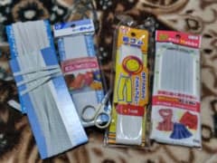 未開封含 織ゴム・強力ゴムひも 衣類用 平ゴム色々セット ミニ鋏付き