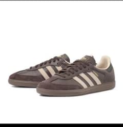 美品 25cm adidasアディダス sambaサンバ ブラウン スニーカー茶 