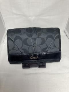 COACH シグネチャー 二つ折り財布 ブラックのサムネイル