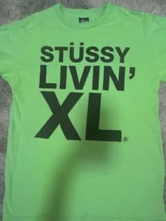 STÜSSY 蛍光グリーン 半袖Tシャツ Sサイズのサムネイル