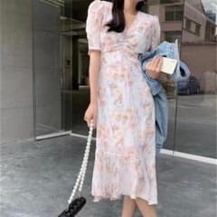 【お値下げ中】花柄ワンピースのサムネイル