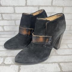 【極美品】BUTTERO 革ブーツ 黒 イタリア製 スエード 23～23.5