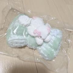 ranran ミントグリーン 寝そべりうさぎ リボン キラキラ スクイーズ