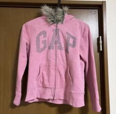 GAP ピンク ロゴパーカー レディース可 ファー付きのサムネイル