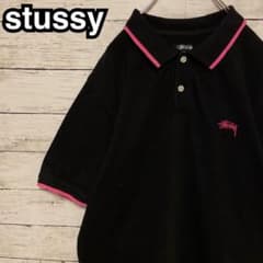 688【即完売品】ステューシー♤刺繍ロゴ　半袖ポロシャツ　入手困難　希少　美品 688【即完売品】ステューシー♤刺繍ロゴ 半袖ポロシャツ 入手困難 希少