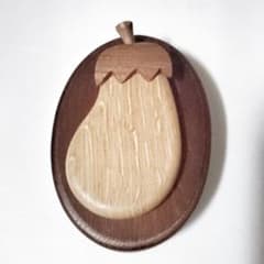 ★未使用★ 木工作家さんが作ったナス形はんこケースのサムネイル