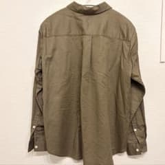 PLST 長袖シャツ 麻混　カーキ サイズS 美品のサムネイル