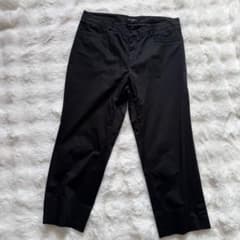 大きいサイズ46】23区 オンワード樫山 クロップドパンツ ブラック 綿混 