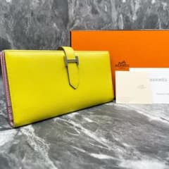 美品★HERMES ベアンスフレ ヴェルソ ライム×モーヴシルベストル 極美品✨ HERMES ベアンスフレ ヴェルソ ライム×モーヴシルベストル