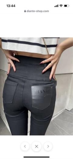 DIANTE 黒 スキニーパンツ ハイウエストのサムネイル