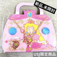 USJ Mario Kids Jewelry Set Peach Accessory Necklace Bracelet