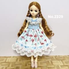 リカちゃんサイズハンドメイドワンピース&ピアスNo.2329 - メルカリ
