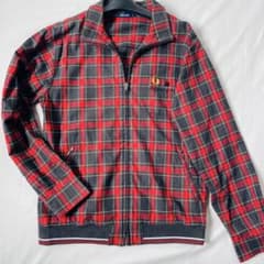 FRED PERRY フレッドペリー チェック柄 ジップアップ ブルゾン Mのサムネイル