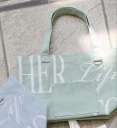 Her lip to トートバッグ ミントグリーンのサムネイル