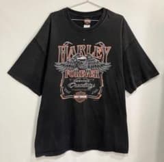 ハーレーダビッドソン 半袖Tシャツ 両面プリント 黒2XL アメリカ製のサムネイル