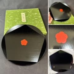 G92 送料無料 梅形盆 お盆 菓子盆 菓子器 象彦 茶道 茶道具 漆芸