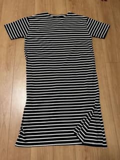 【美品】ボーダー　半袖 ロングワンピースのサムネイル