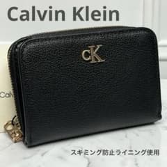CalvinKlein カルバンクライン 二つ折り財布ロゴ金具RFIDコンパクト