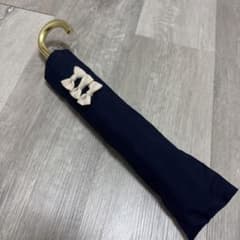 リボン付き 折りたたみ傘 ネイビー　雨傘