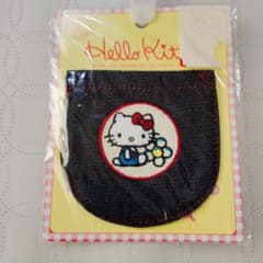 ハローキティ　ワッペン　ポケットワッペン　サンリオ　2002　デニム　レア　平成