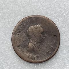 1807年 英国 ジョージ三世 1ペニー銅貨 虹色トーン 美品 レア 1807年 英国 ジョージ三世 1ペニー銅貨 虹色トーン 美品 レア 1807年