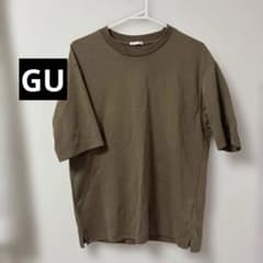 GU メンズTシャツ　ブラウン　Sのサムネイル
