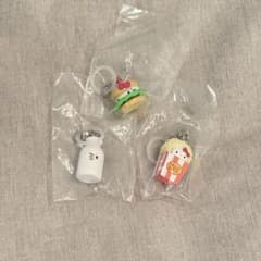 ハローキティー　サンリオめじるしアクセサリー　ハンバーガー・ポップコーン・ミルクのサムネイル