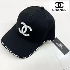 CHANEL ベースボールキャップ ブラック - メルカリ