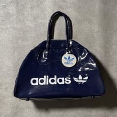 【タグ付き】80s adidas エナメルボストンバッグ ヴィンテージ ネイビー m92642266879_1.jpg?1763104663