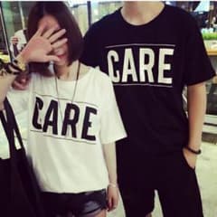2点セット ペアルック Tシャツ 黒 白のサムネイル
