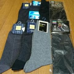 訳あり！新品未使用品 紳士用・ビジネス系靴下10足セット 色合いお任せ！のサムネイル