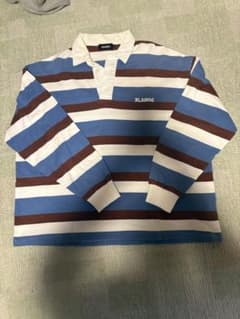 XLARGE ストライプポロシャツ Mサイズのサムネイル